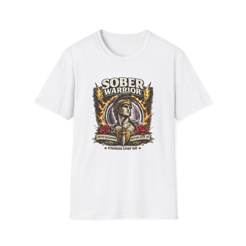 Sober Warrior – Never Give Up Tee