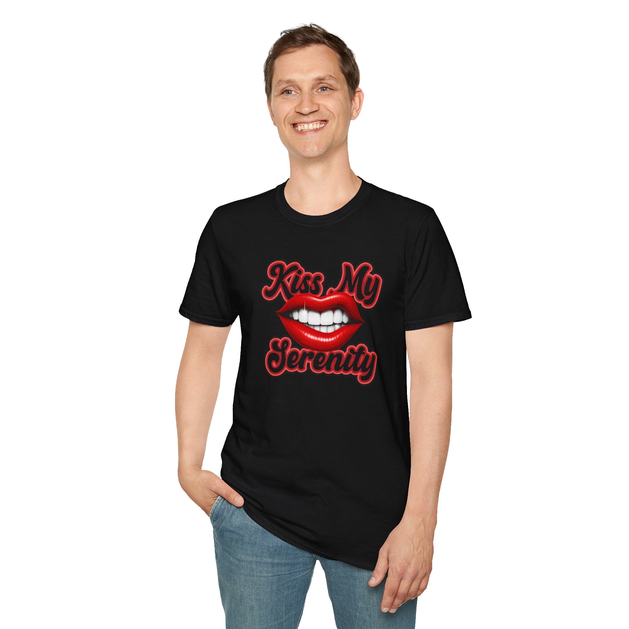 Kiss My Serenity Recovery T-Shirt | Funny Sobriety & Addiction Recovery Graphic Tee