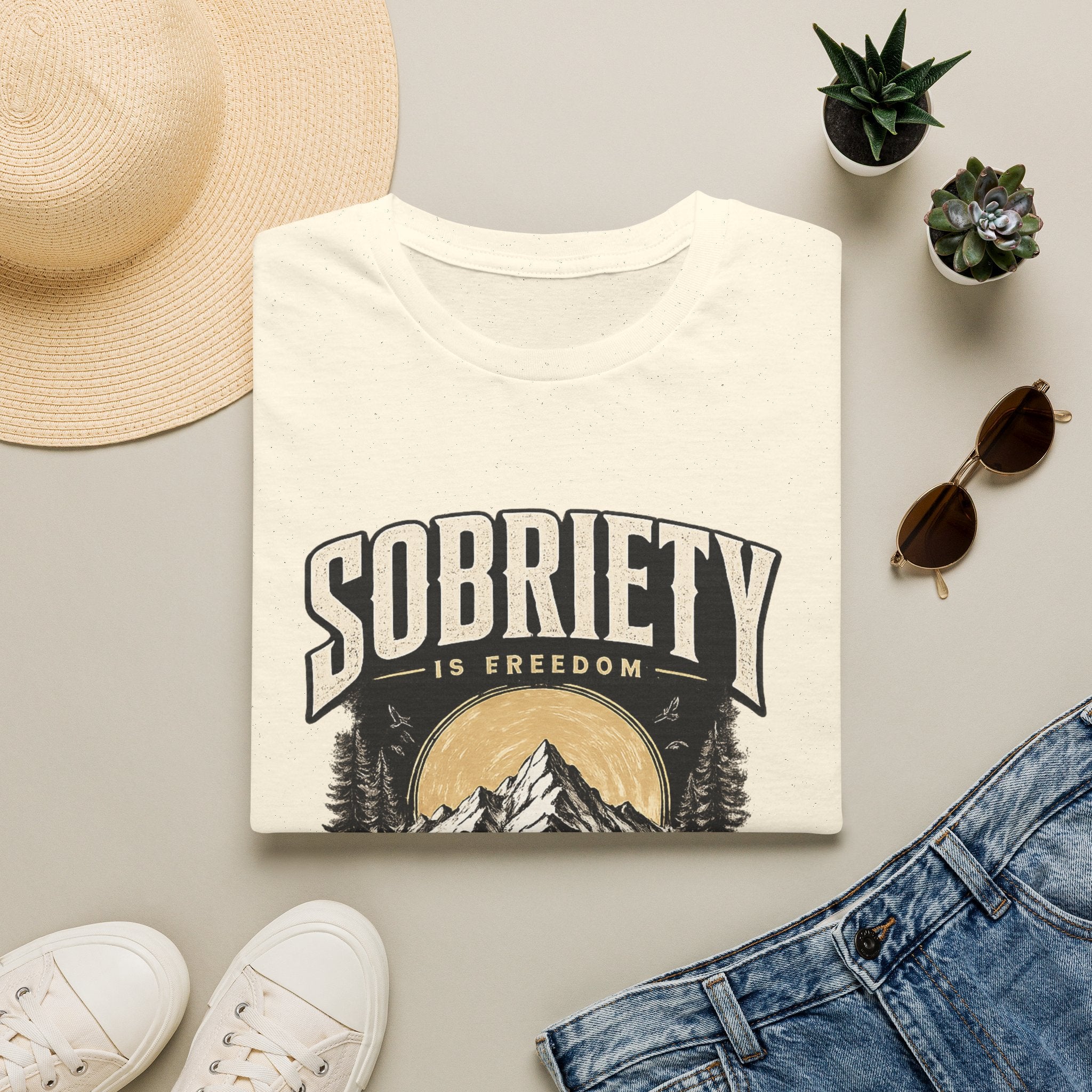 Sobriety Is Freedom – One Day One Choice Tee