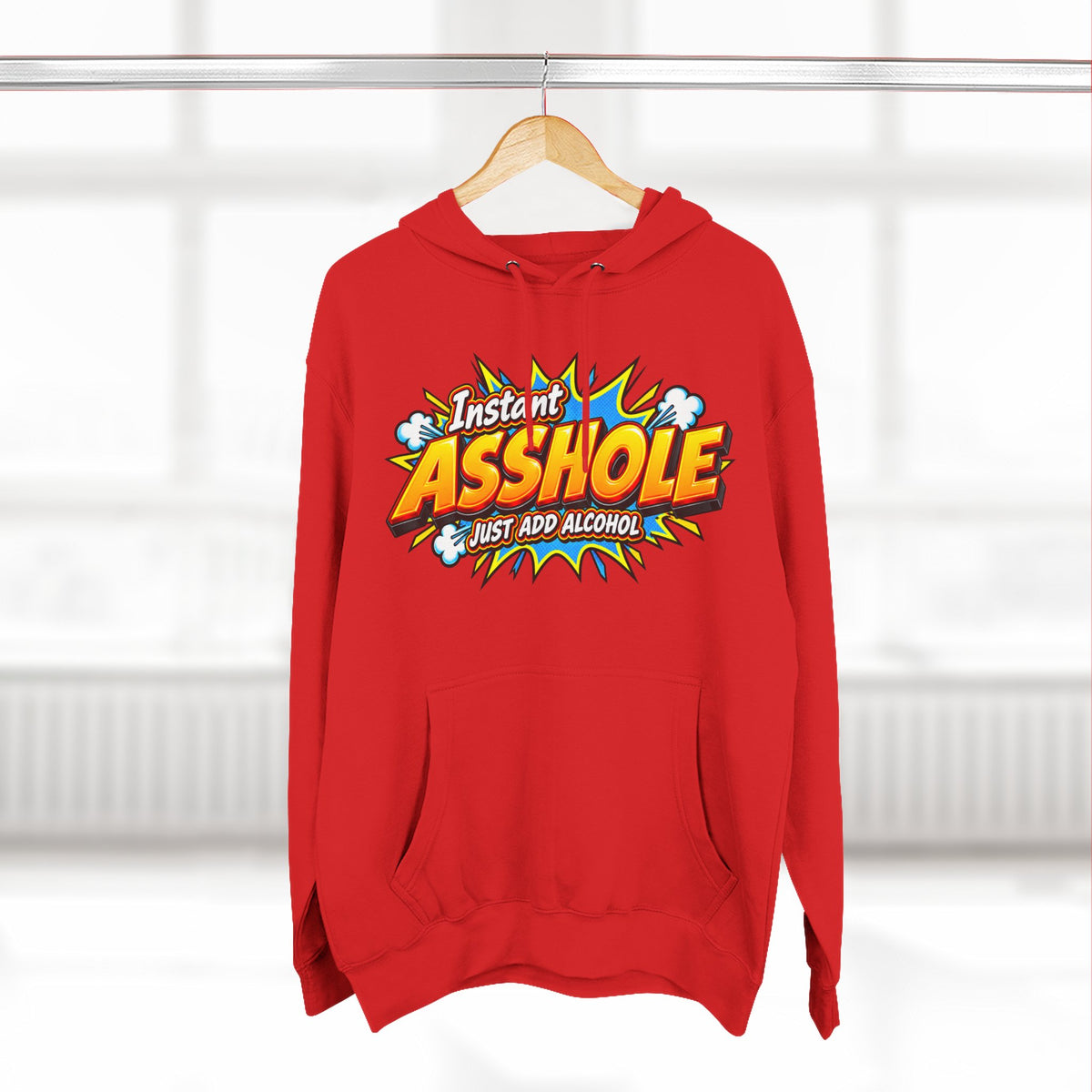 Instant Asshole Just Add Alcohol Hoodie – Funny Sobriety & Recovery Sweatshirt