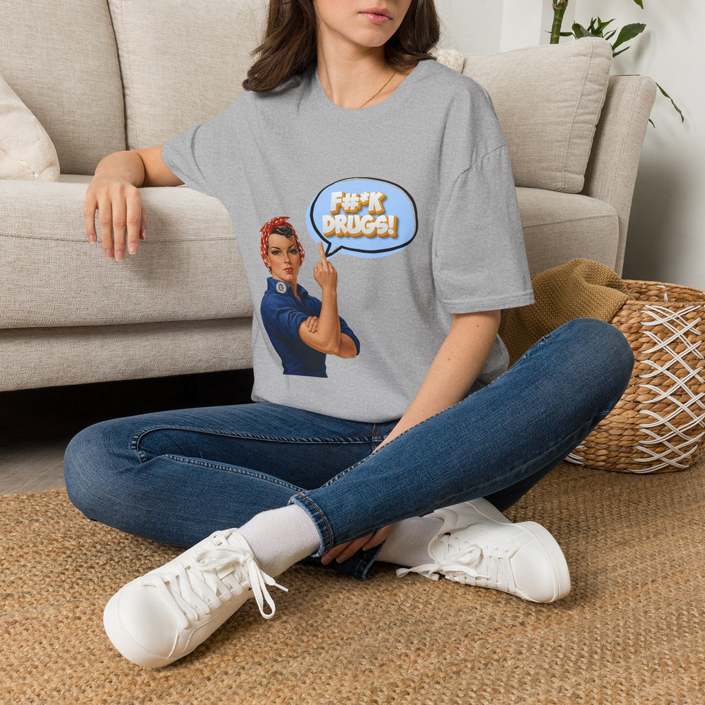 *F#K Drugs Retro Recovery Shirt | Funny Sober T-Shirt | Addiction Recovery Apparel | Clean & Sober Gift | AA NA Recovery Tee