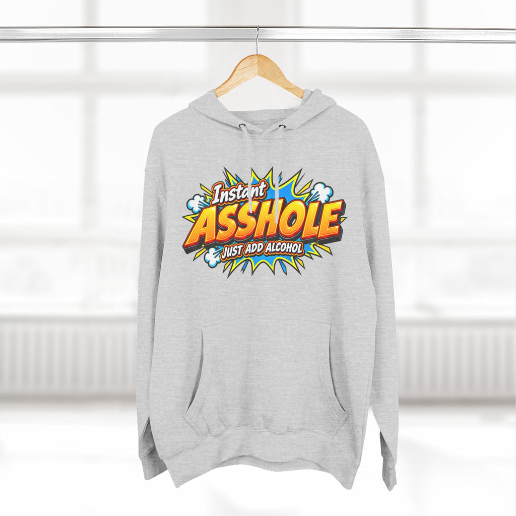 Instant Asshole Just Add Alcohol Hoodie – Funny Sobriety & Recovery Sweatshirt