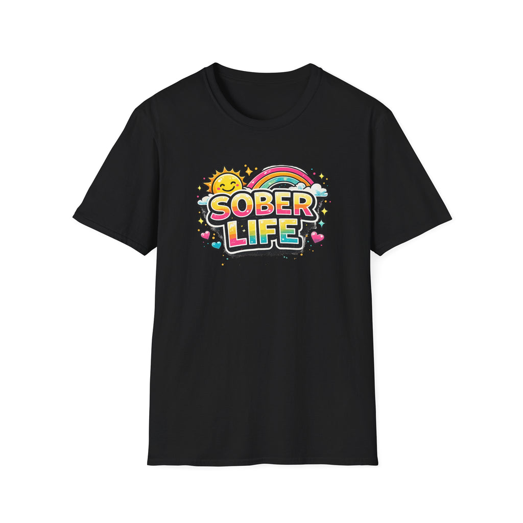 Sober Life Tee – Colorful Trendy Recovery Shirt