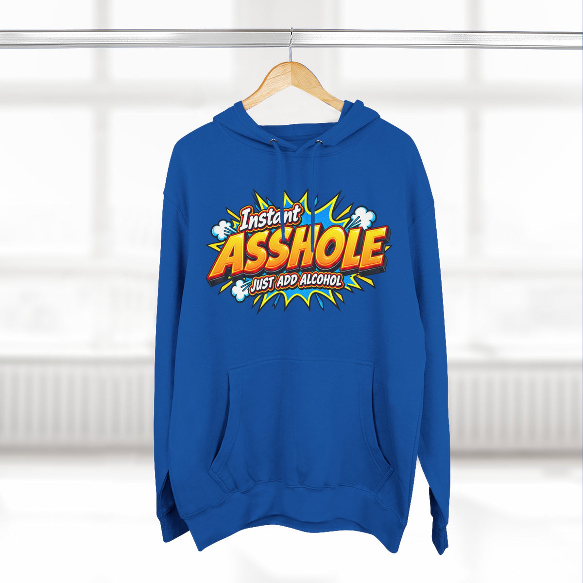 Instant Asshole Just Add Alcohol Hoodie – Funny Sobriety & Recovery Sweatshirt