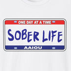 Sober Life AAIOU Recovery Plate Tee