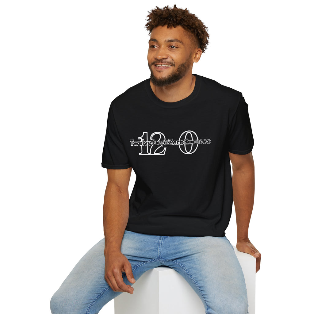 12 & 0 Tee | 12 Steps Zero Excuses Shirt | DPR Recovery Tees