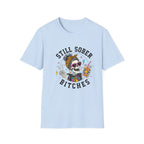 Still Sober Bitches Skeleton Coffee Cup Recovery T-Shirt