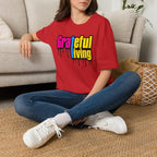 Grateful Living – Neon Drip Recovery Tee