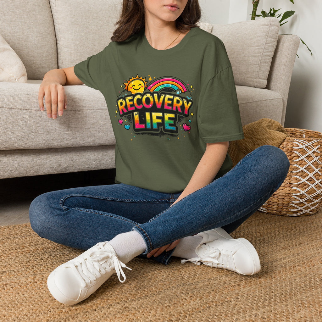 Recovery Life T-Shirt | Colorful Sobriety & Addiction Recovery Inspirational Tee – DPR Recovery Tee