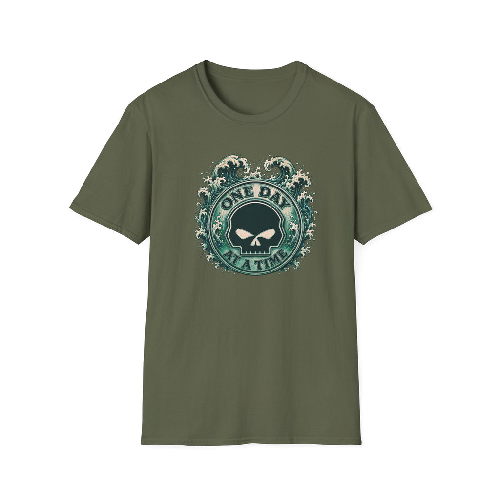 🌊 One Day at a Time Ocean Wave Recovery Tee 🌊
