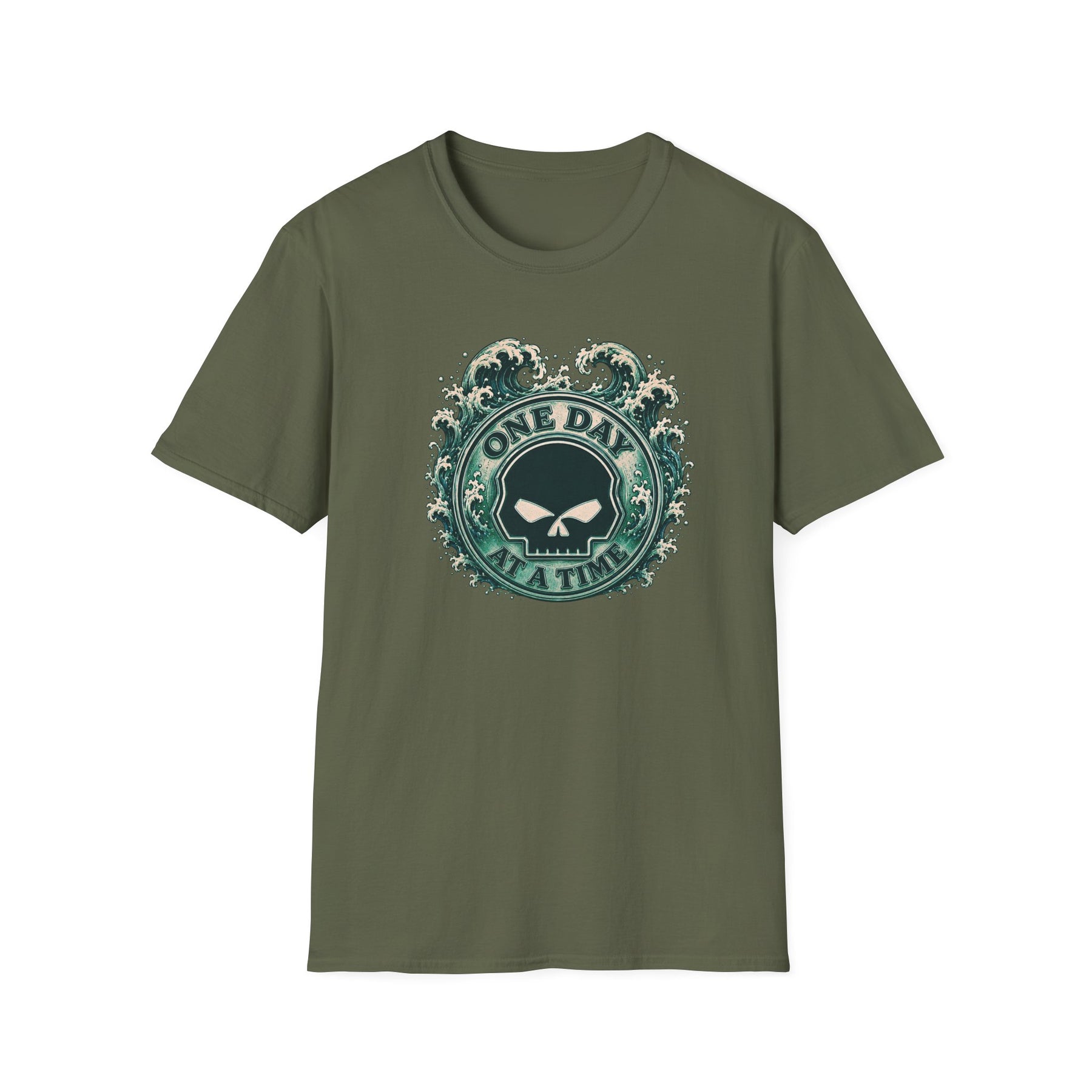 🌊 One Day at a Time Ocean Wave Recovery Tee 🌊 – DPR Recovery Tee