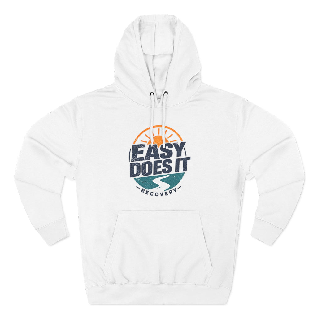 Easy Does It Recovery Hoodie – Vintage Sobriety Shirt | AA Inspirational Recovery Tee