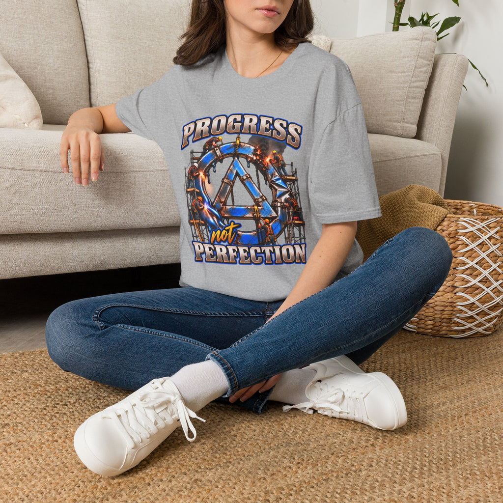 Progress Not Perfection Recovery T-Shirt – Sobriety, Growth & Rebuilding Tee