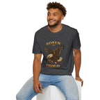 Sober and Proud Eagle T-Shirt | Patriotic Recovery Shirt | Vintage Tattoo Style Sobriety Tee | Clean & Sober Apparel