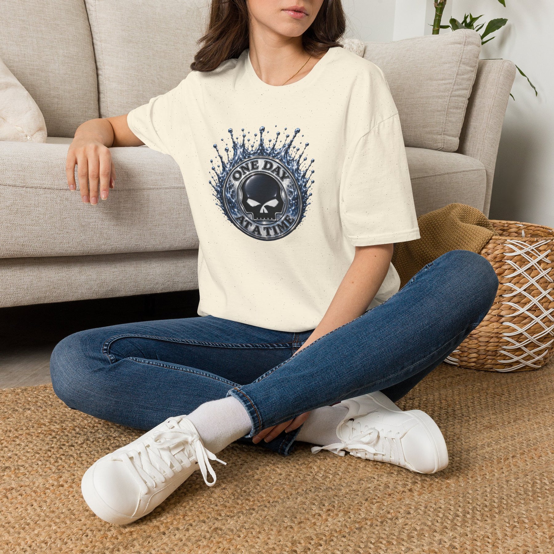 💧 One Day at a Time Liquid Steel Recovery Tee 💧 – DPR Recovery Tee
