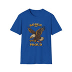 Sober and Proud Eagle Tee – design detail | DPR Recovery Tees