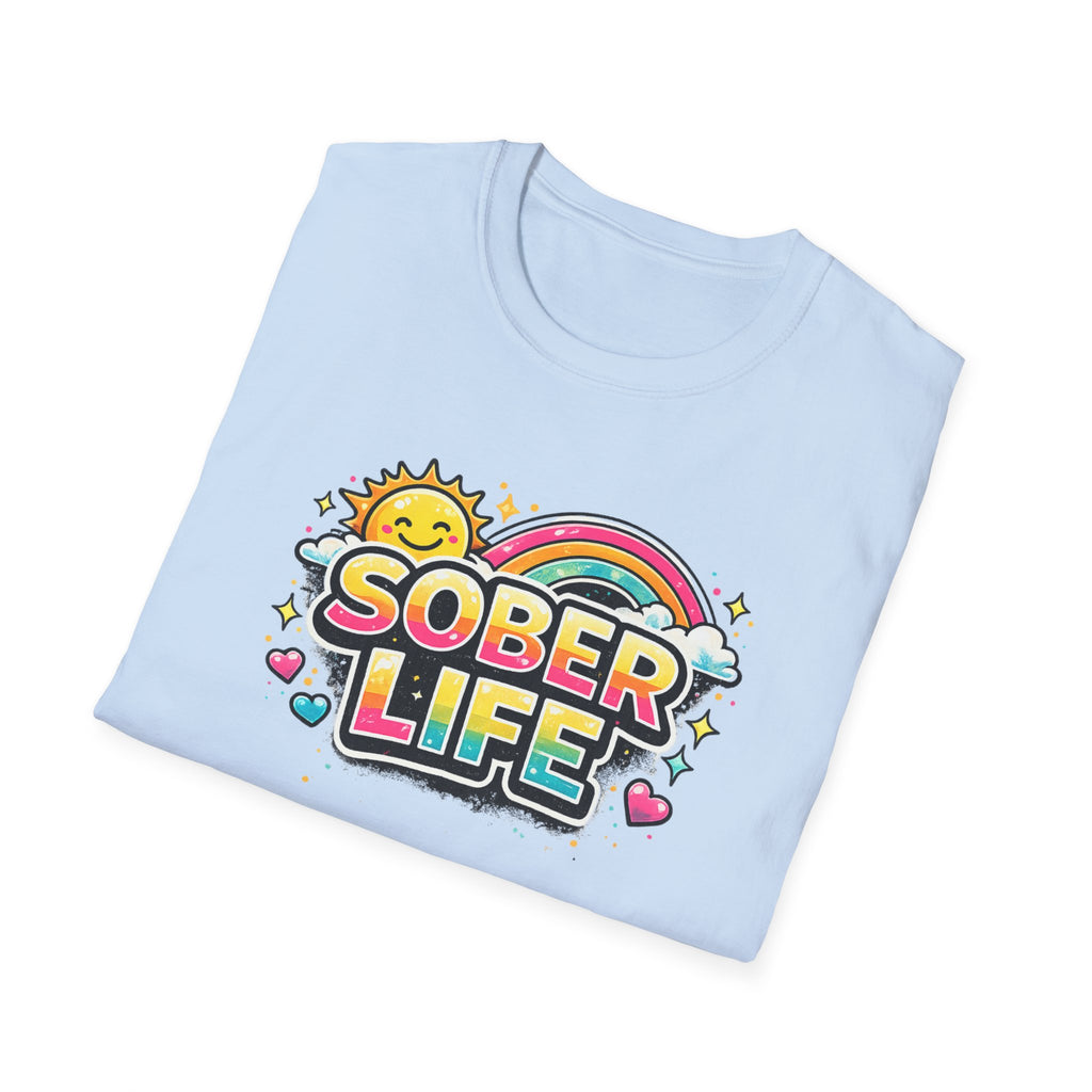 Sober Life Tee – Colorful Trendy Recovery Shirt