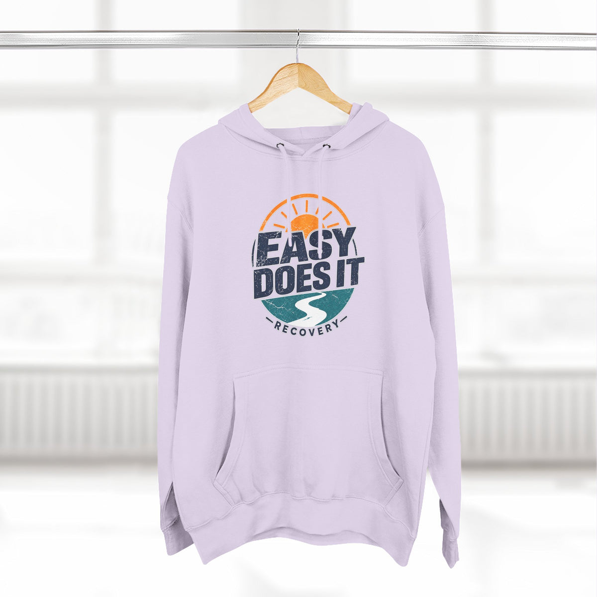 Easy Does It Recovery Hoodie – Vintage Sobriety Shirt | AA Inspirational Recovery Tee