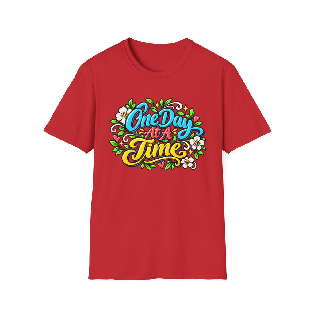 One Day At A Time Sober Floral Tee
