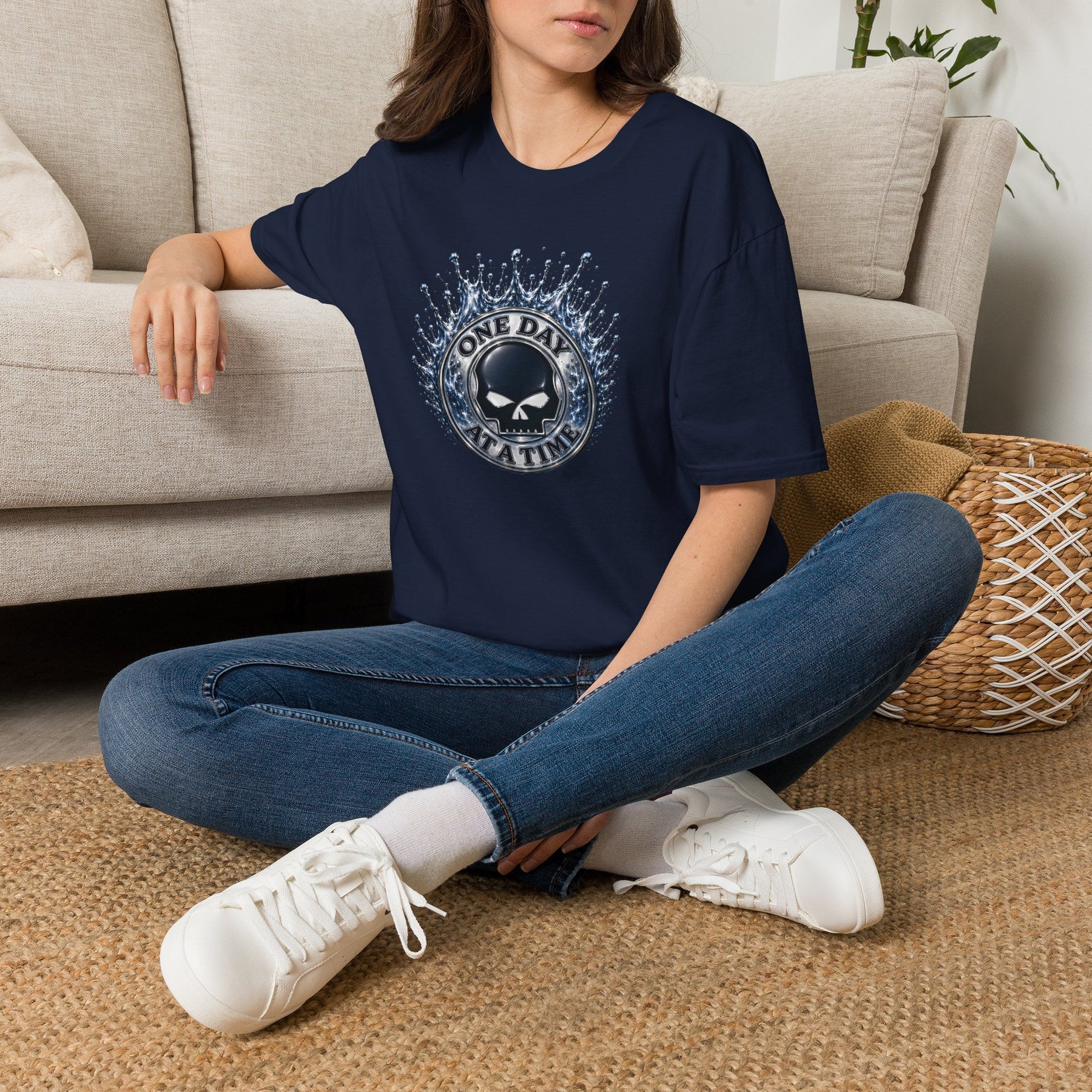💧 One Day at a Time Liquid Steel Recovery Tee 💧 – DPR Recovery Tee