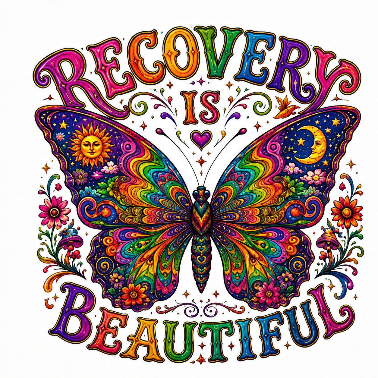 Recovery Is Beautiful Butterfly Tee