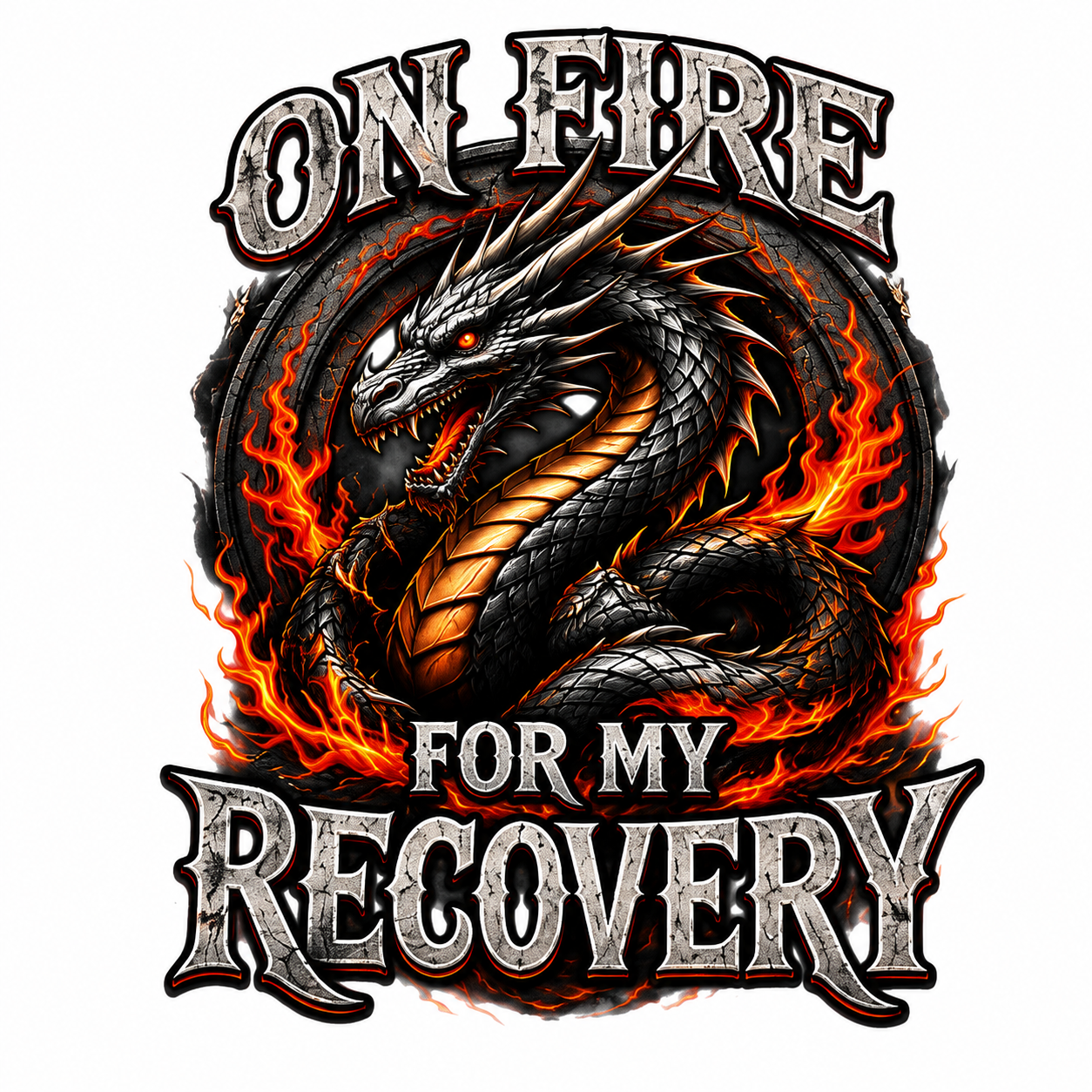 Recovery Forged in Fire Dragon T-Shirt