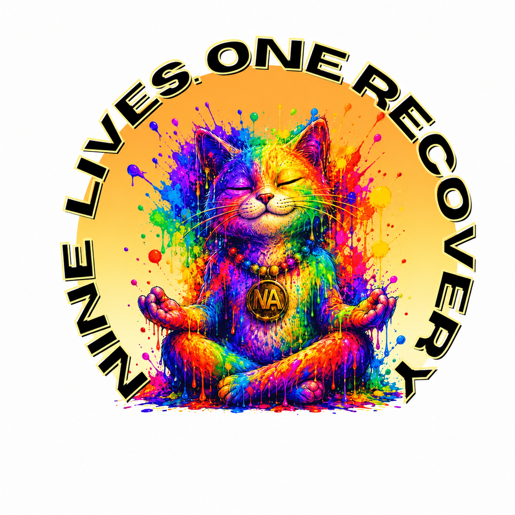 Nine Lives, One Recovery Tee – front view | DPR Recovery Tees