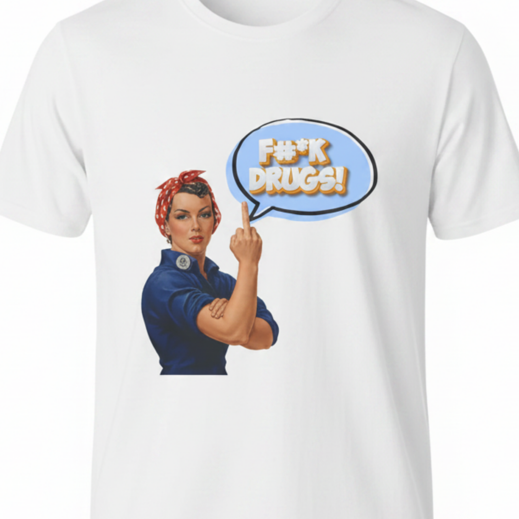 *F#K Drugs Retro Recovery Shirt | Funny Sober T-Shirt | Addiction Recovery Apparel | Clean & Sober Gift | AA NA Recovery Tee